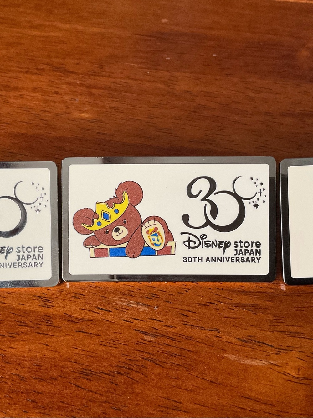 Disney Store Japan 30th Anniversary Logo Pins - Mickey Mouse, Minnie, and Duffy - Picture 3 of 5